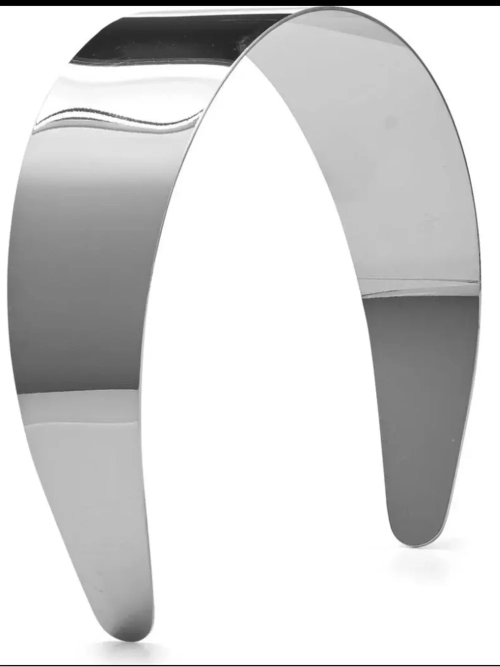 LELET NY LIV WIDE METAL HEADBAND SILVER NWT